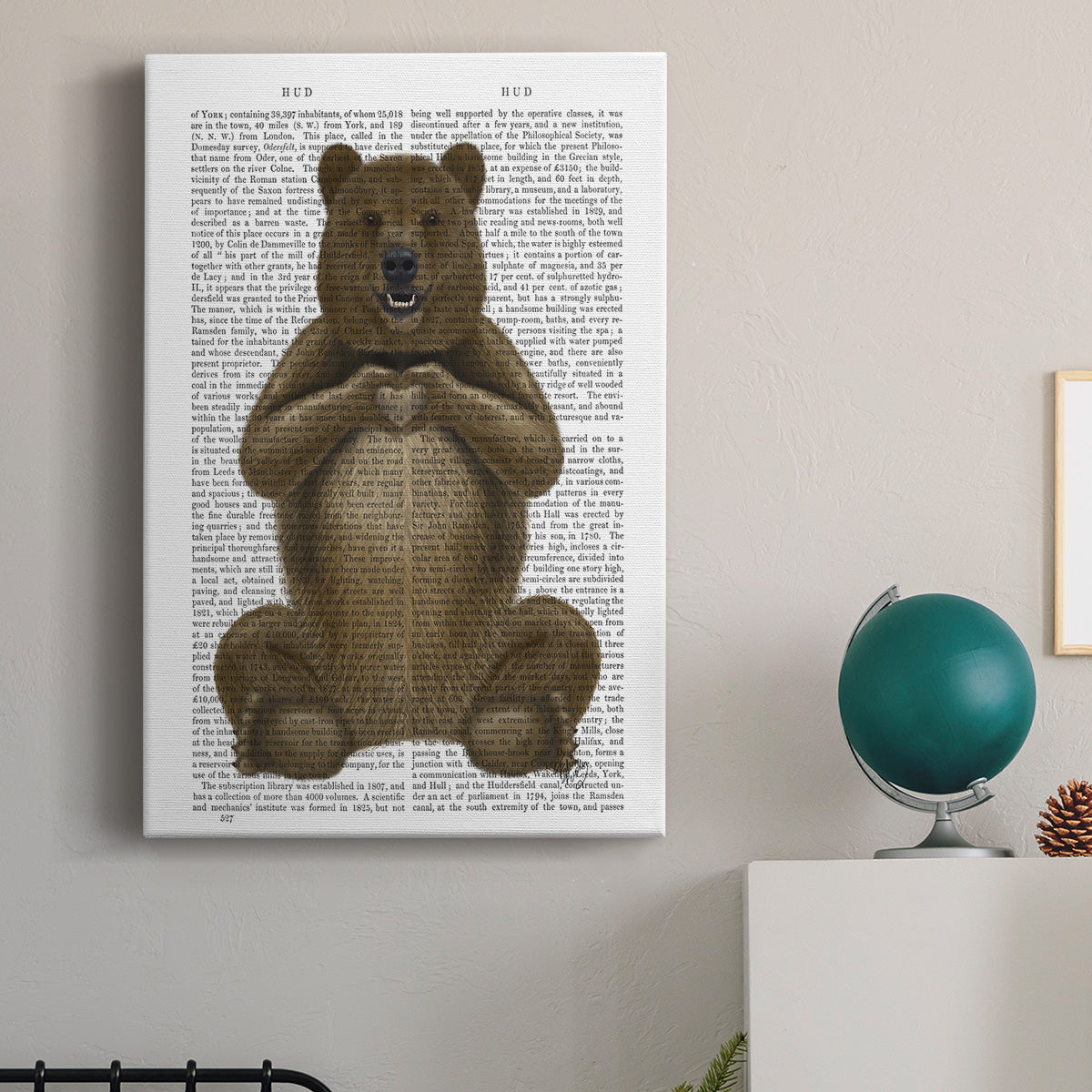 Bear and Hand Heart Premium Gallery Wrapped Canvas - Ready to Hang