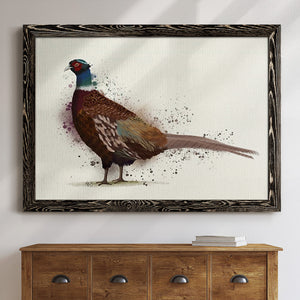 Pheasant Splash 1-Premium Framed Canvas - Ready to Hang