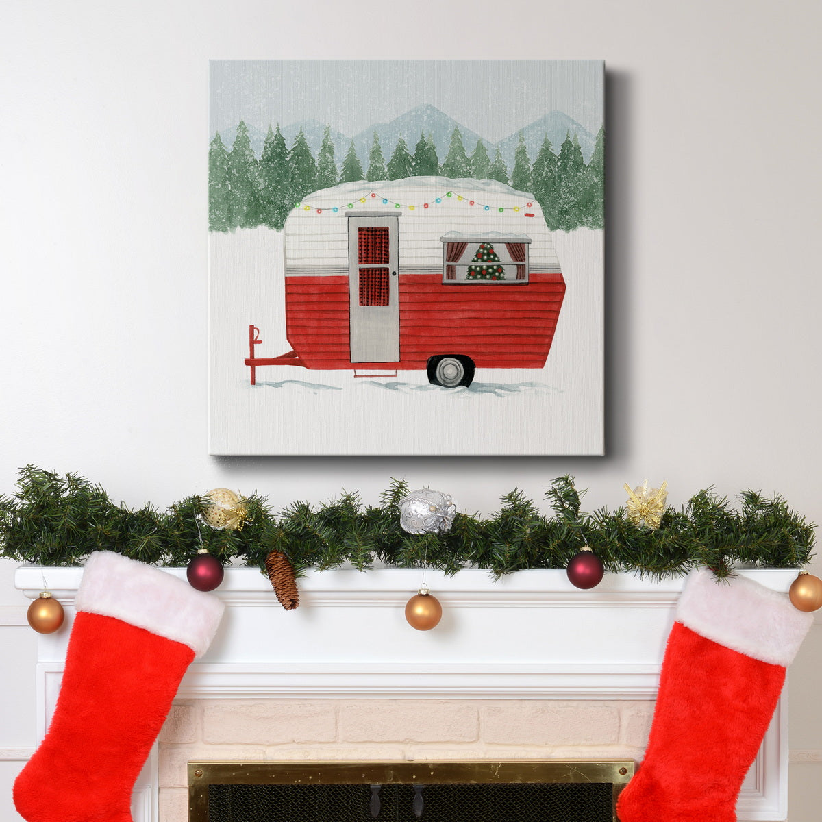 Camping for Christmas I-Premium Gallery Wrapped Canvas - Ready to Hang