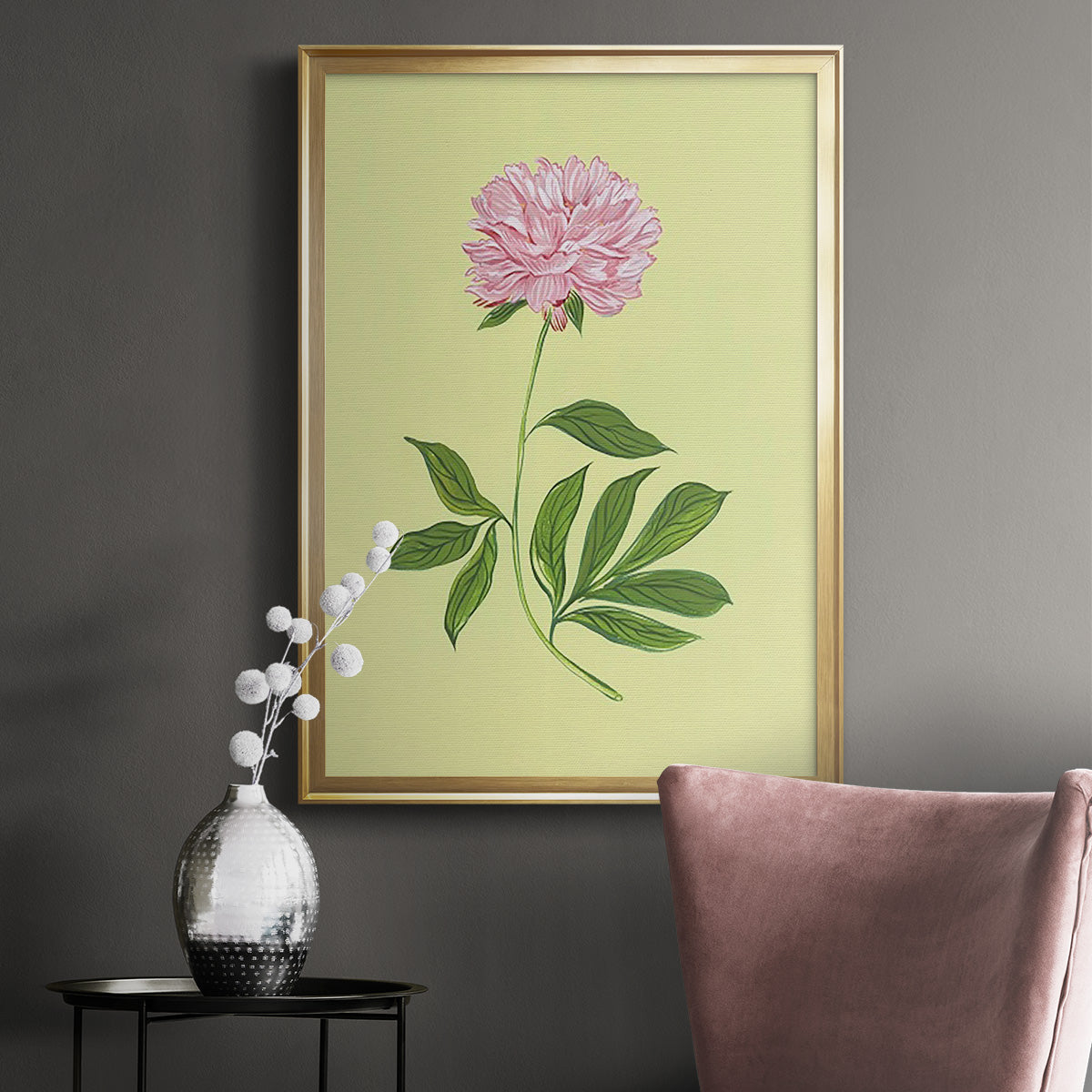 Peonies in Yellow I Premium Framed Print - Ready to Hang