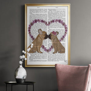 French Kiss and Flower Heart Premium Framed Print - Ready to Hang