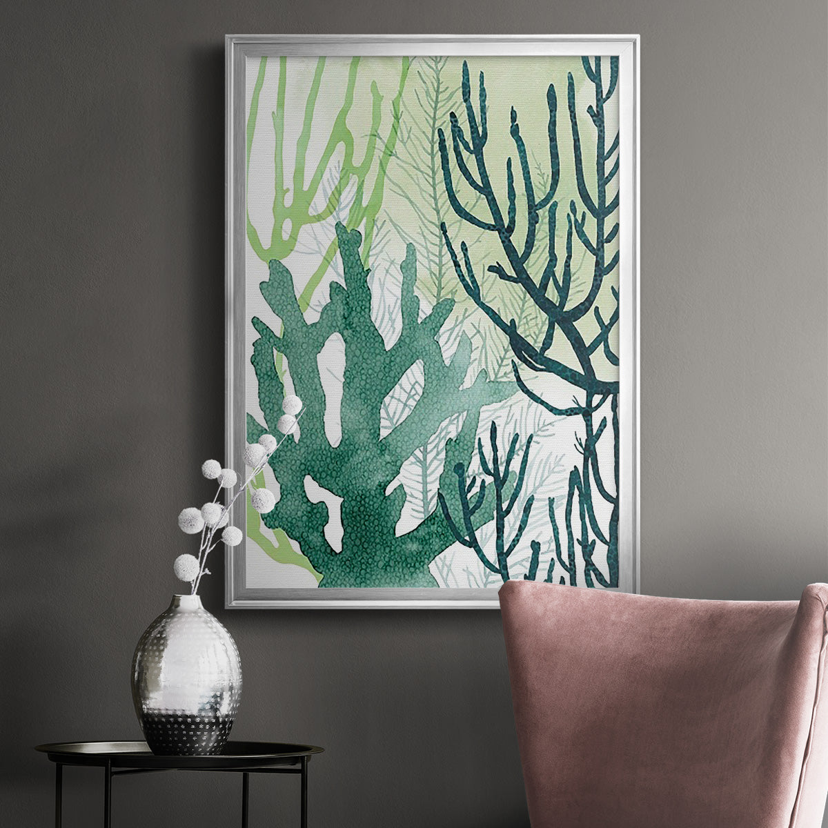 Textured Coral I Premium Framed Print - Ready to Hang
