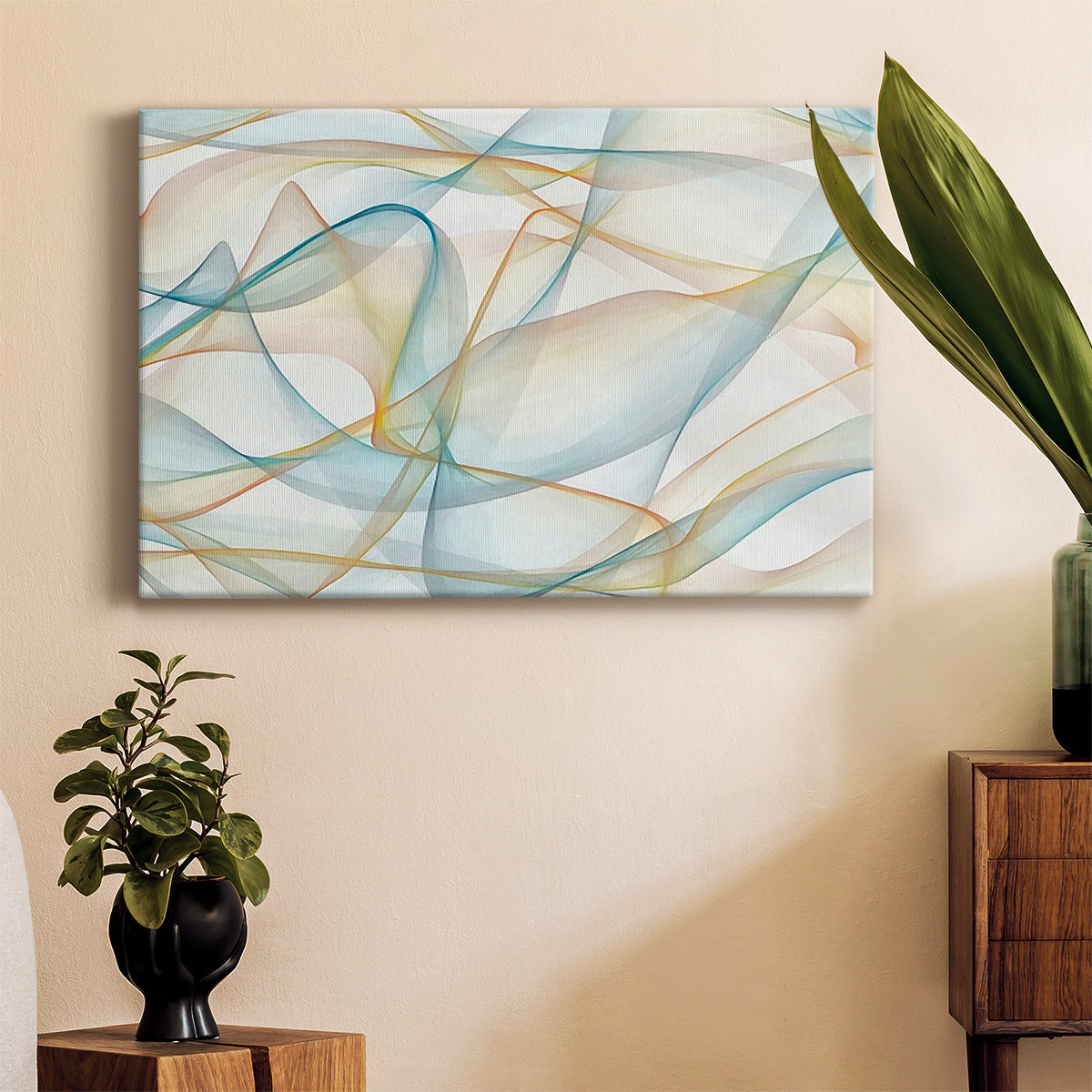Curves and Waves V Premium Gallery Wrapped Canvas - Ready to Hang
