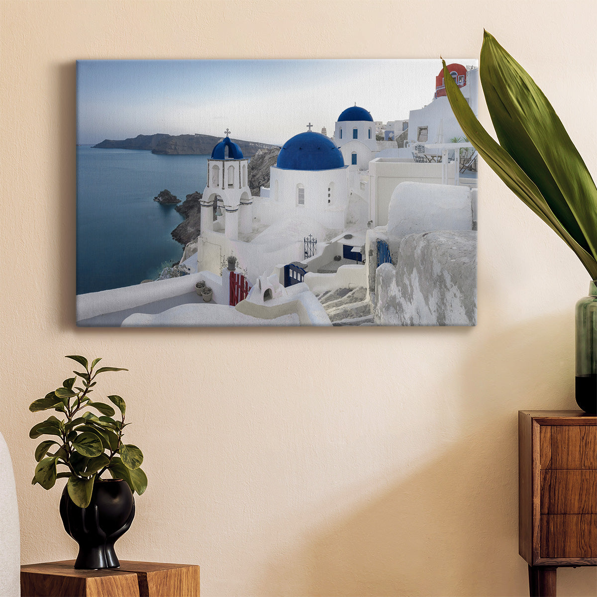 Santorini Sunrise Premium Gallery Wrapped Canvas - Ready to Hang