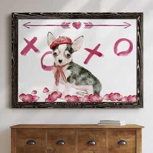 Puppy Valentine Collection A-Premium Framed Canvas - Ready to Hang