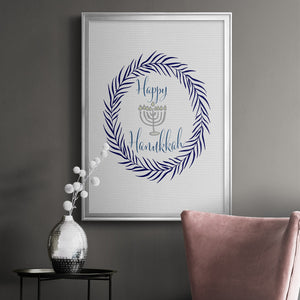 Hanukkah Wreath Premium Framed Print - Ready to Hang