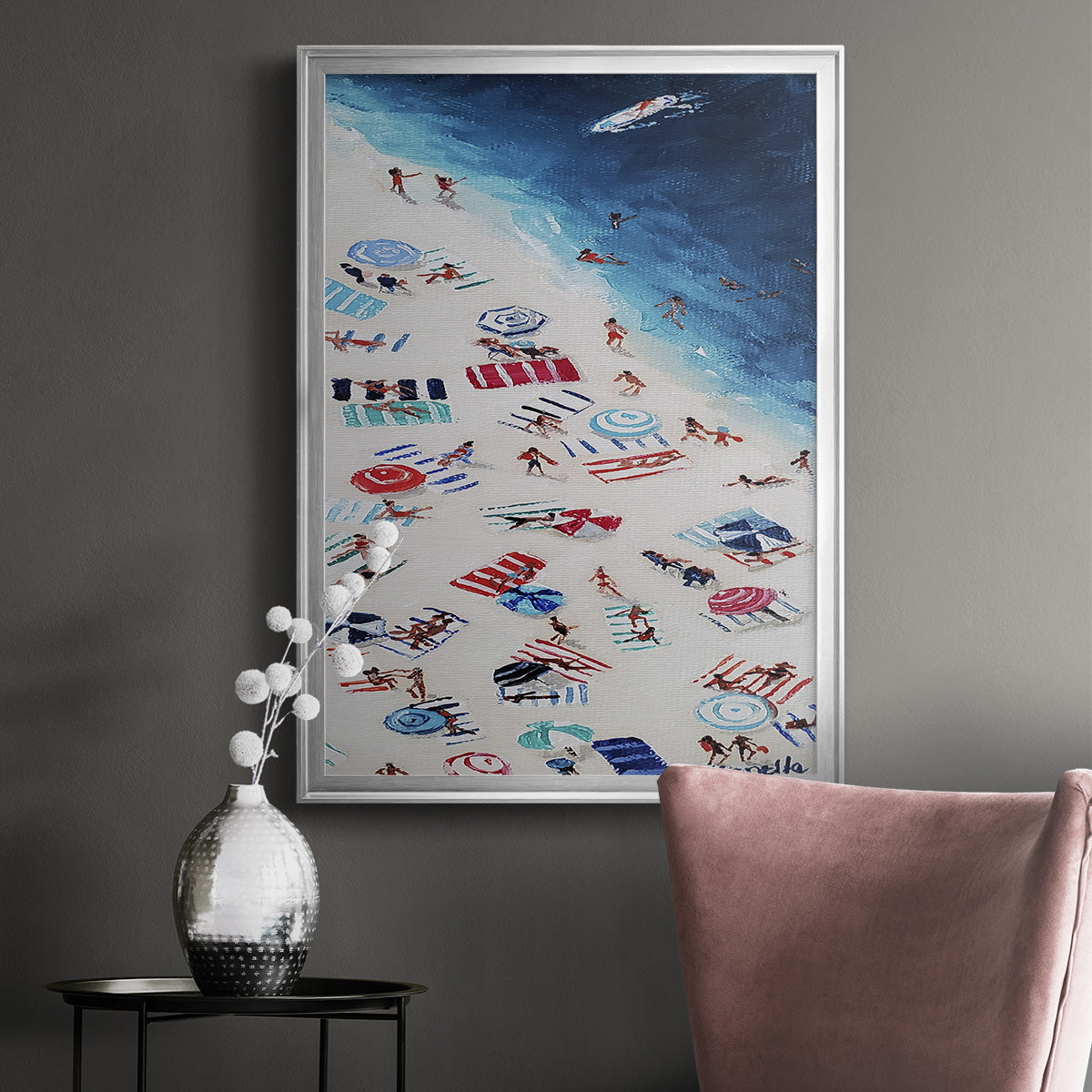 Break out Beach Premium Framed Print - Ready to Hang