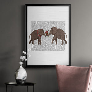 Elephant Bouquet, Landscape Premium Framed Print - Ready to Hang