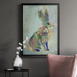 Fantastic Florals Hare, Sitting Premium Framed Print - Ready to Hang