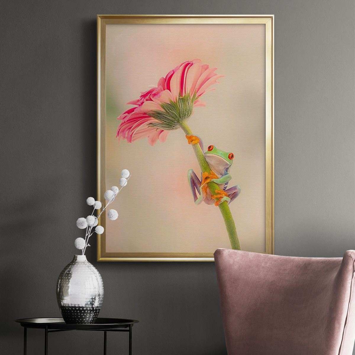 Hanging On I Premium Framed Print - Ready to Hang