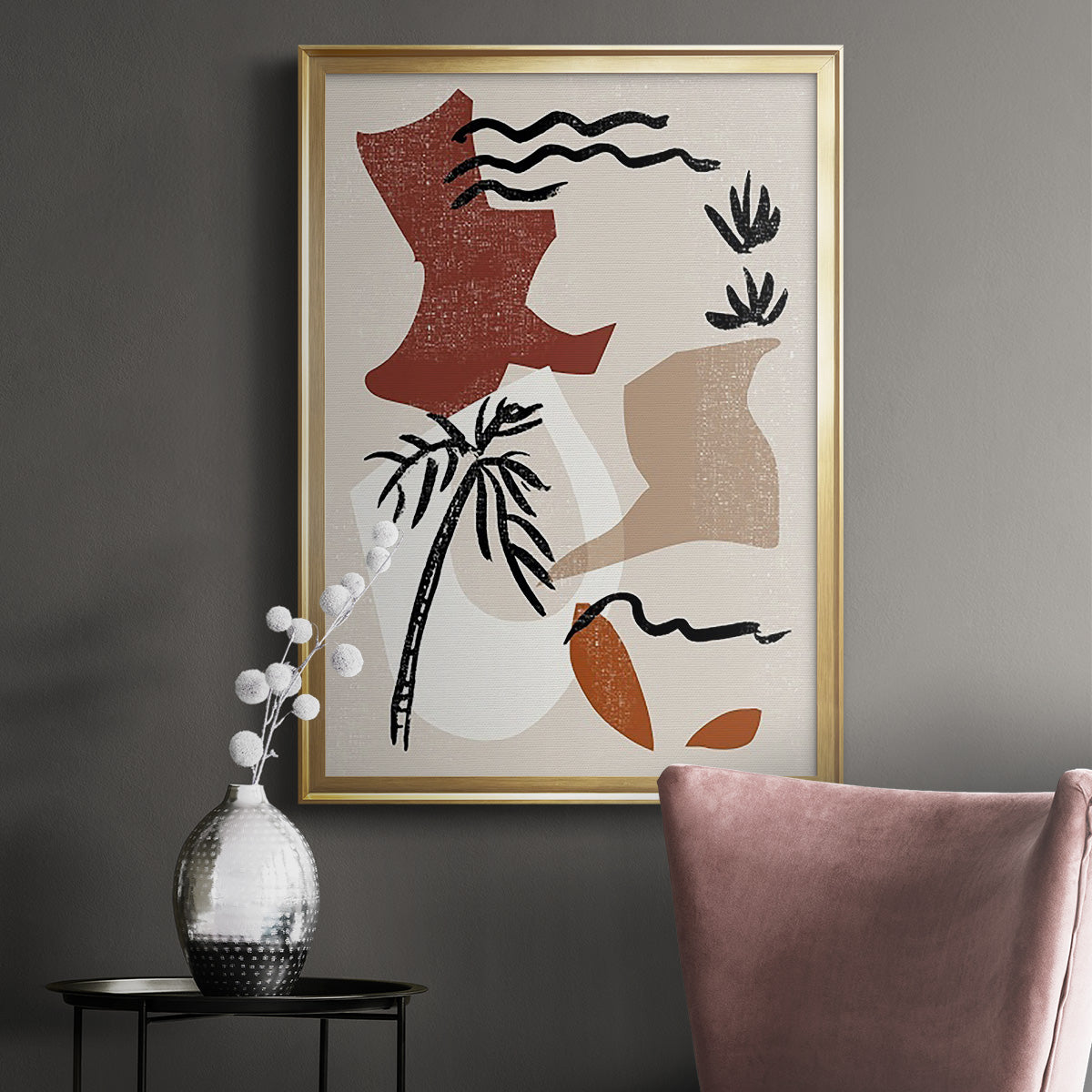 Soft Palms II Premium Framed Print - Ready to Hang