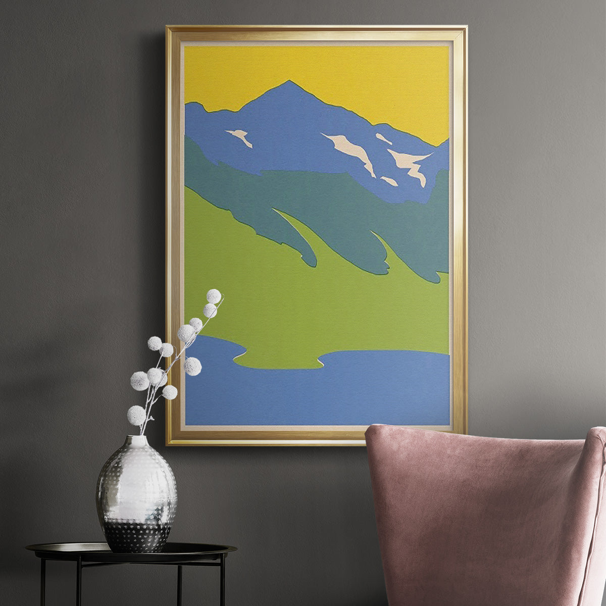 Bright Glacial Lake I Premium Framed Print - Ready to Hang