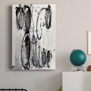 Grey Scribbles II Premium Gallery Wrapped Canvas - Ready to Hang