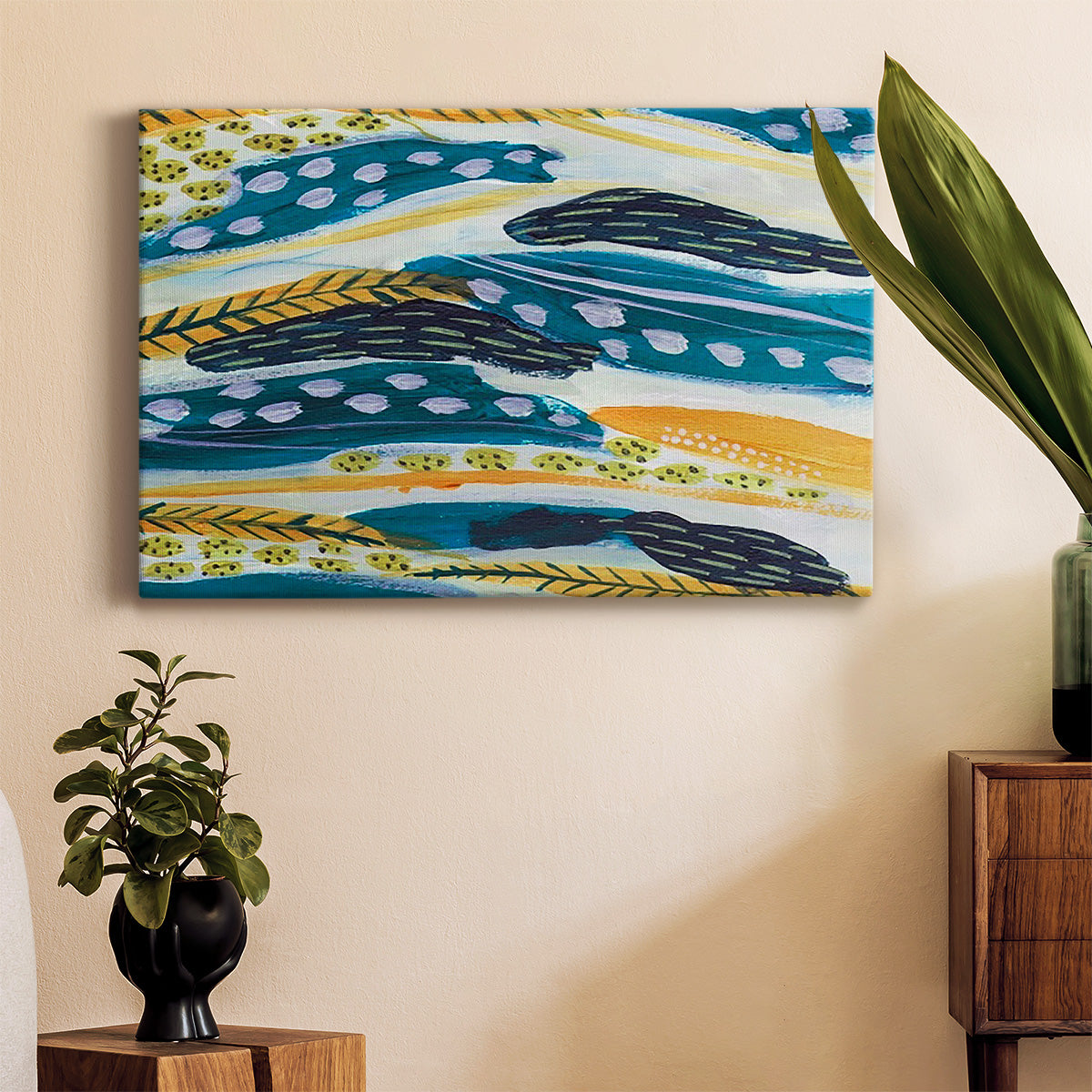 Feathery IV Premium Gallery Wrapped Canvas - Ready to Hang