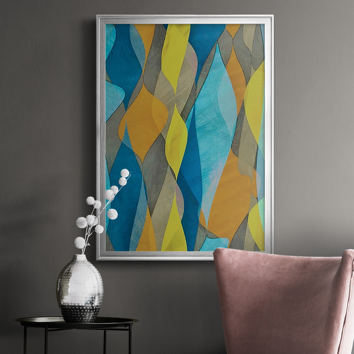Colorful Cascade I Premium Framed Print - Ready to Hang