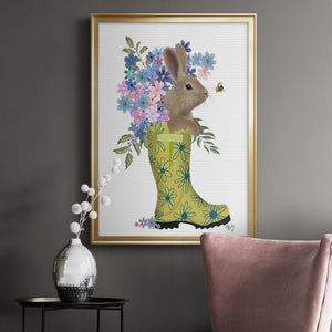 Welly Bunny And Bee Premium Framed Print - Ready to Hang