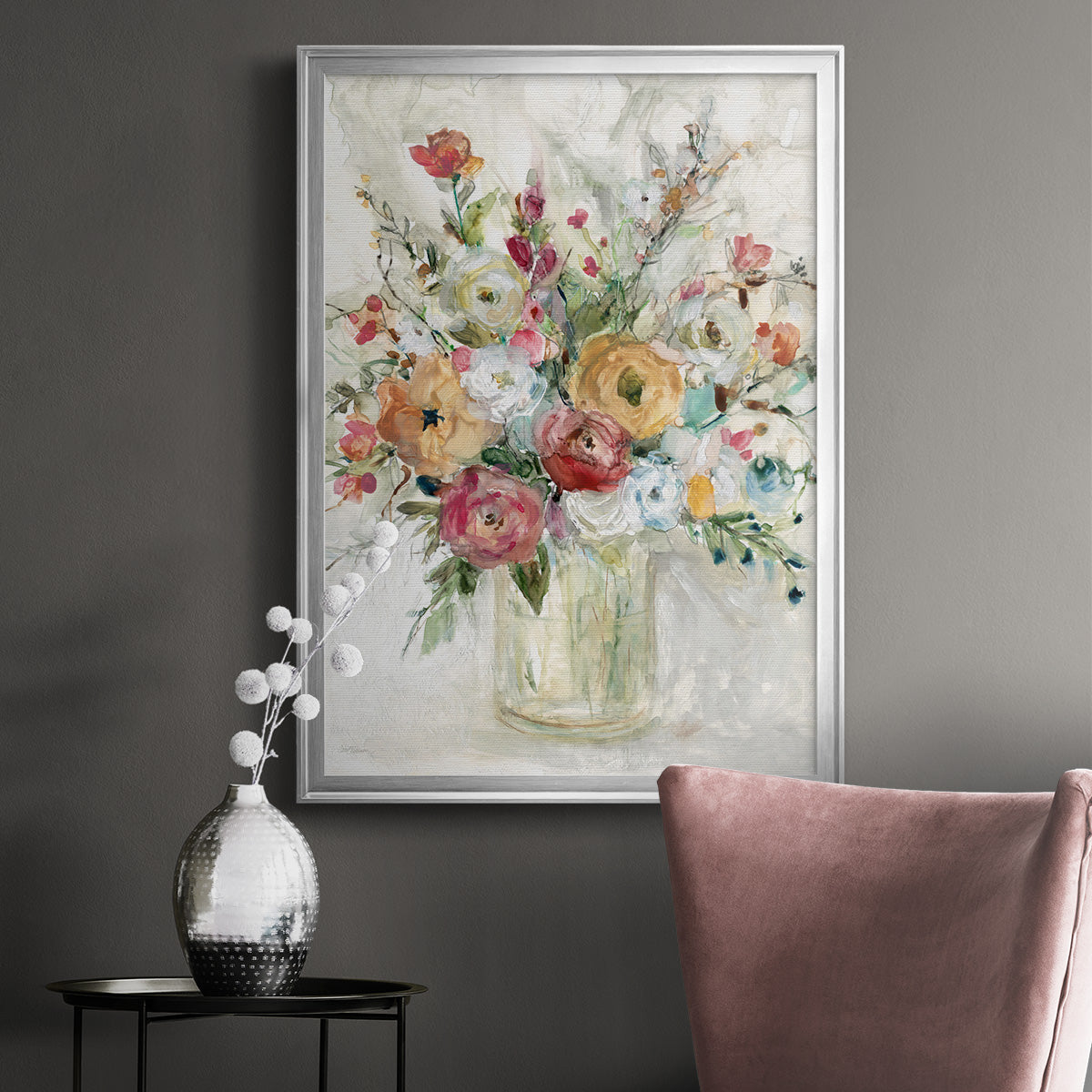 Contemporary Bouquet Premium Framed Print - Ready to Hang