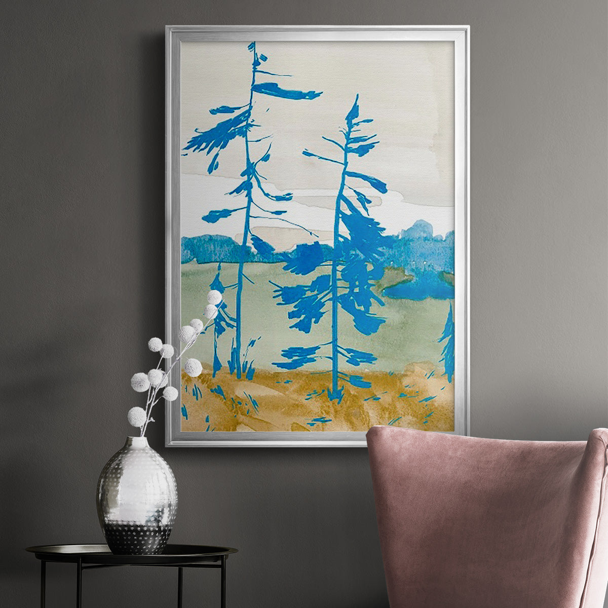 Cerulean Spruce I Premium Framed Print - Ready to Hang