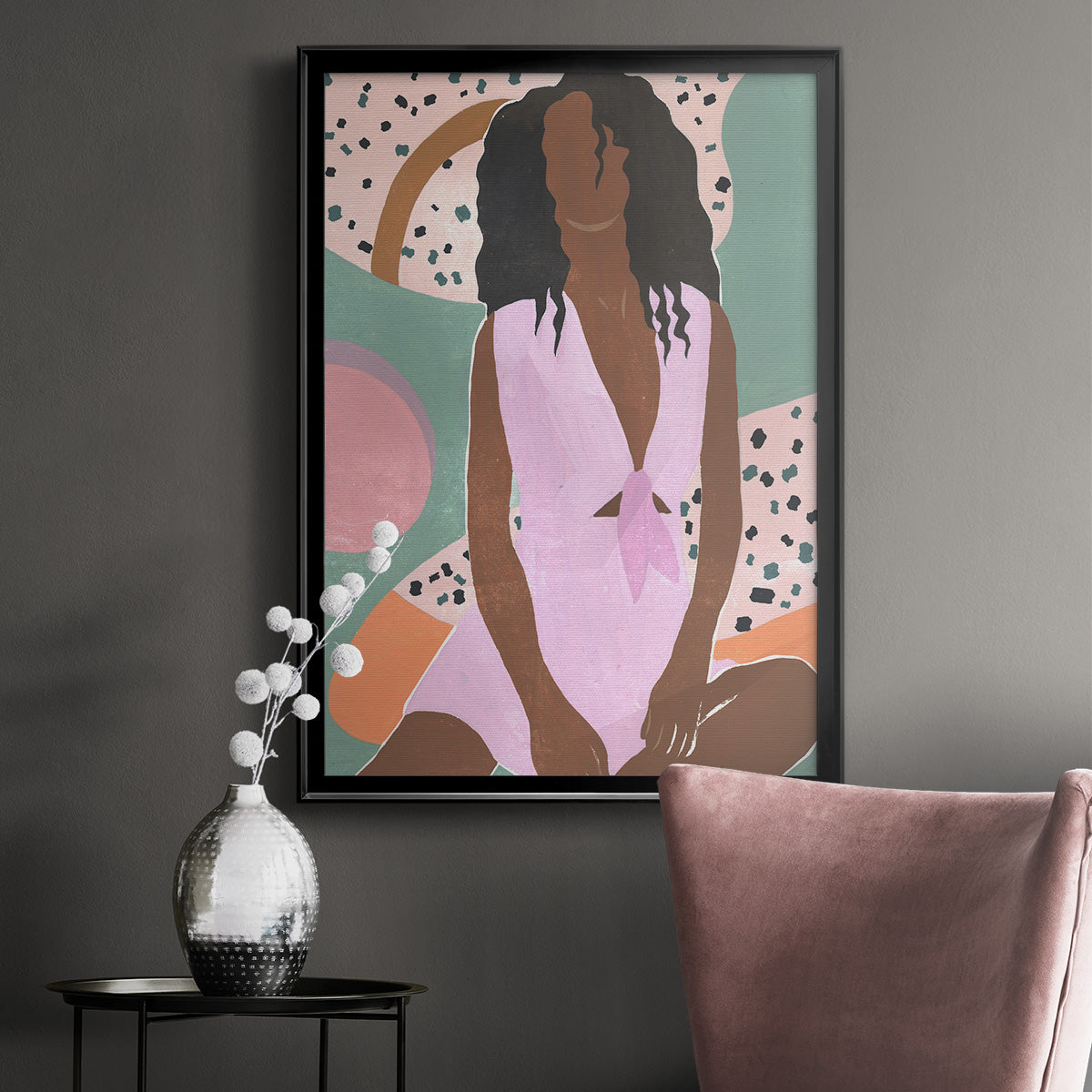 Curly Lady III Premium Framed Print - Ready to Hang