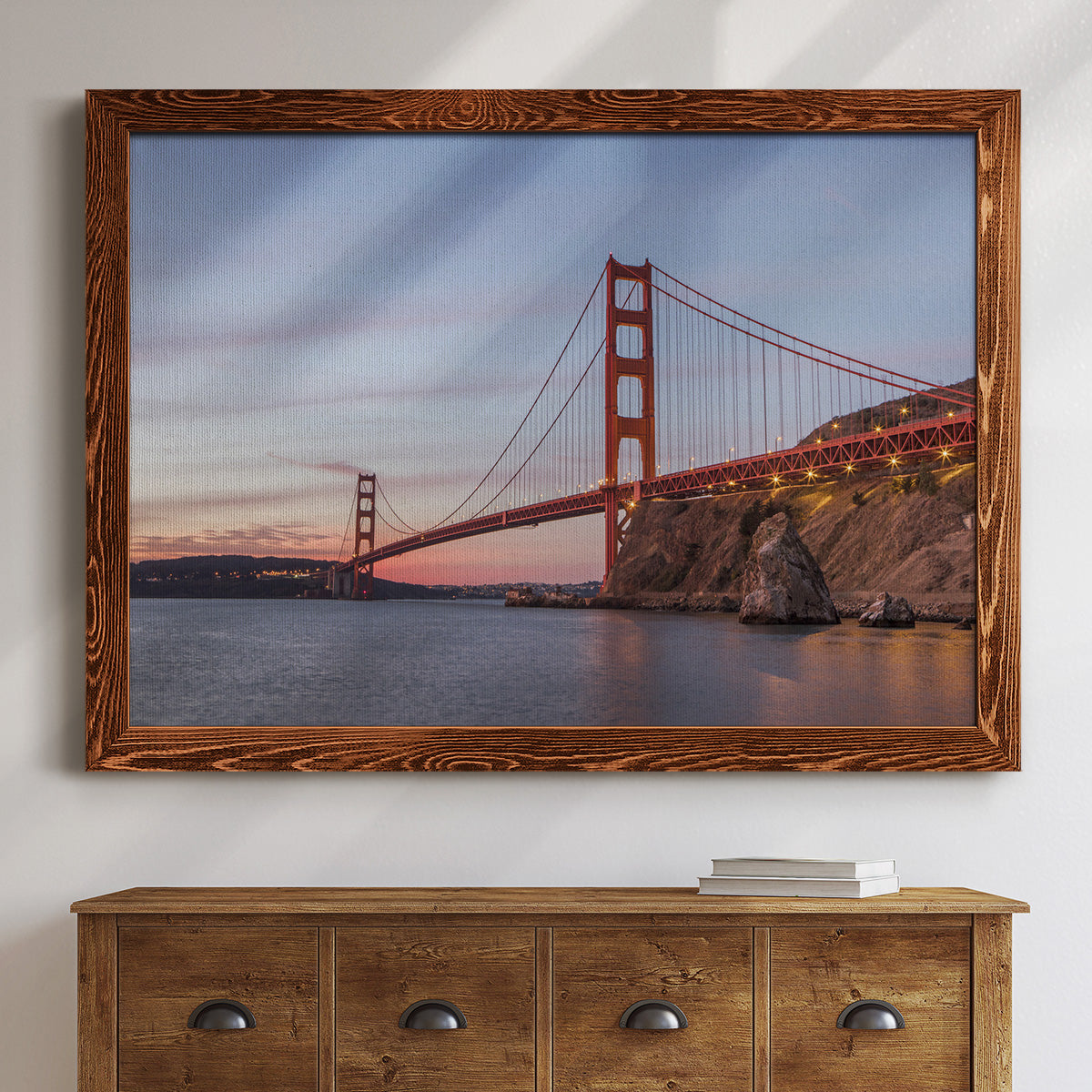 Golden Gate Span-Premium Framed Canvas - Ready to Hang