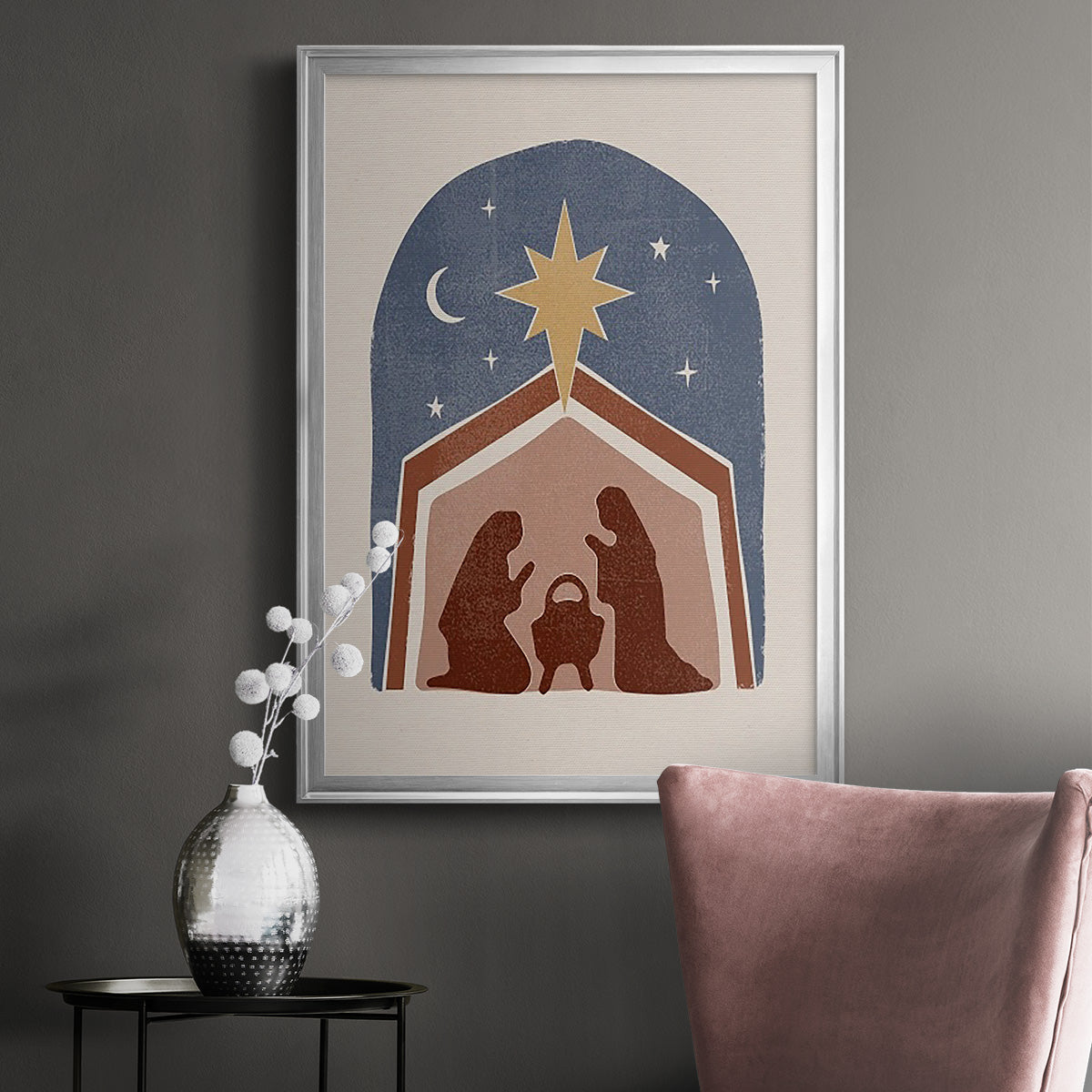 Boho Nativity I Premium Framed Print - Ready to Hang