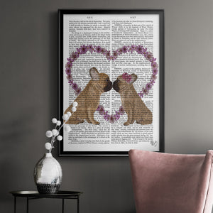 French Kiss and Flower Heart Premium Framed Print - Ready to Hang