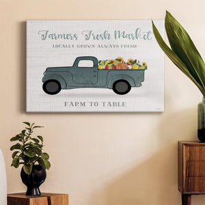 Fresh Sunflowers Truck Premium Gallery Wrapped Canvas - Ready to Hang