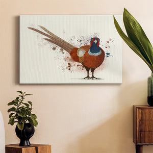 Pheasant Splash 7 Premium Gallery Wrapped Canvas - Ready to Hang