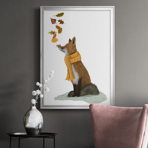 Fox Leaves on Nose Premium Framed Print - Ready to Hang