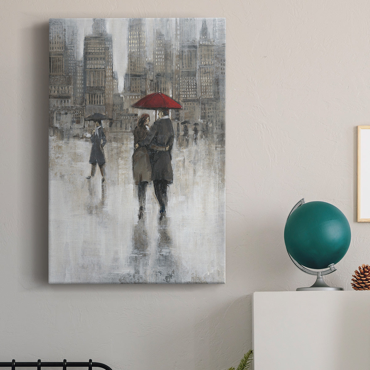 Rain in The City II Premium Gallery Wrapped Canvas - Ready to Hang