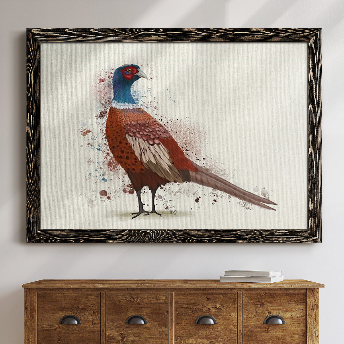 Pheasant Splash 5-Premium Framed Canvas - Ready to Hang