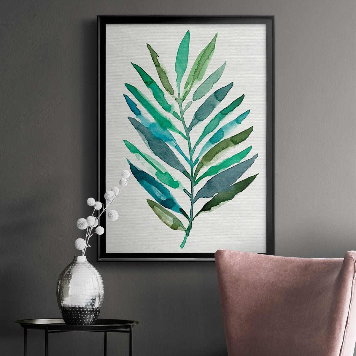 Palm Frond Flow IV Premium Framed Print - Ready to Hang