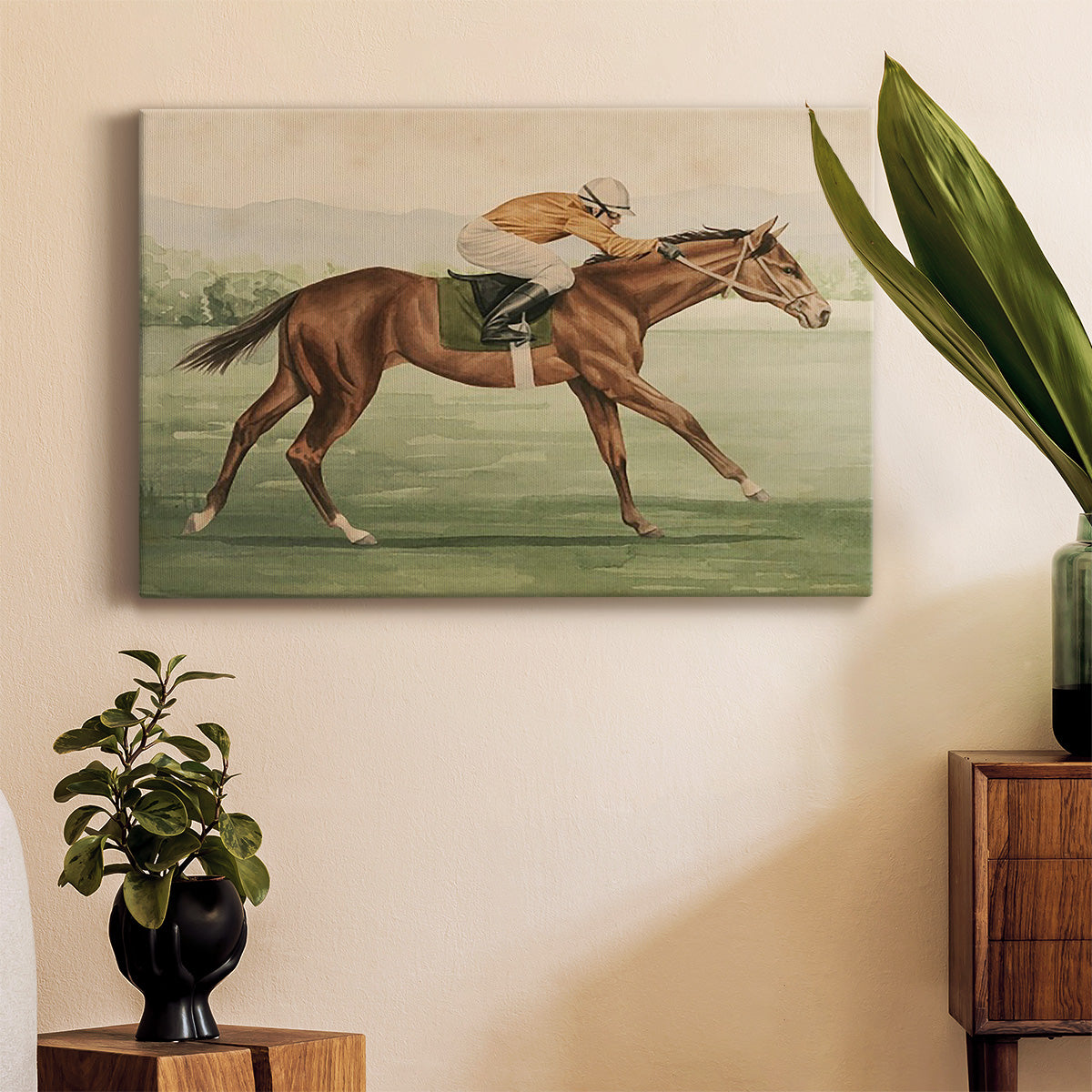 Vintage Equestrian II Premium Gallery Wrapped Canvas - Ready to Hang