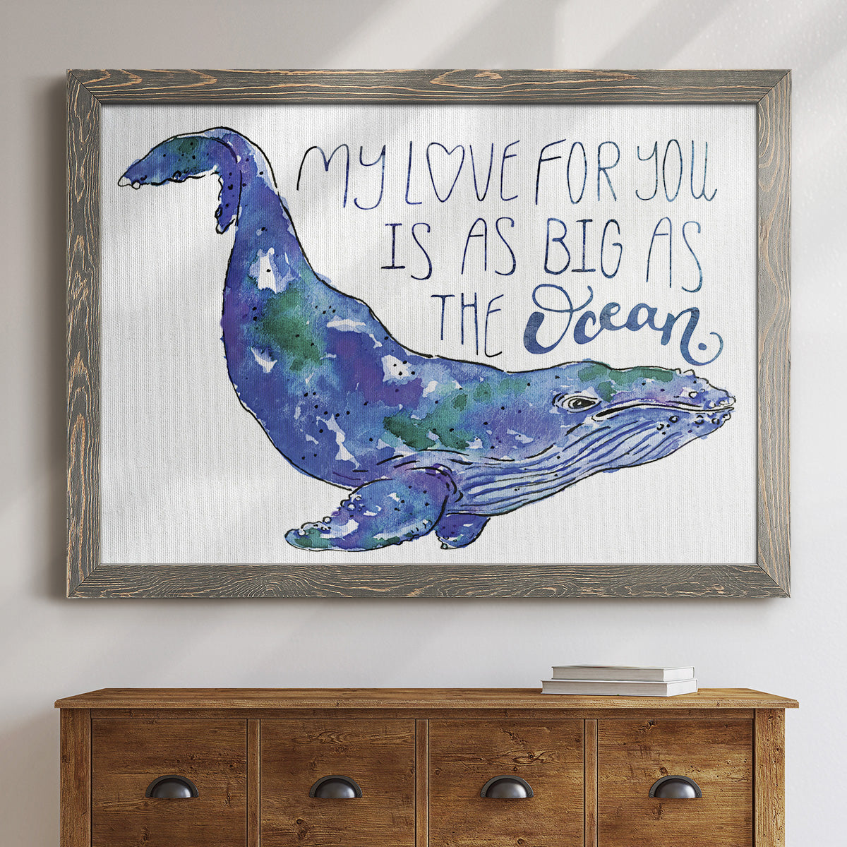 Whale Love II-Premium Framed Canvas - Ready to Hang