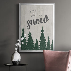 Let It Snow Forest Premium Framed Print - Ready to Hang