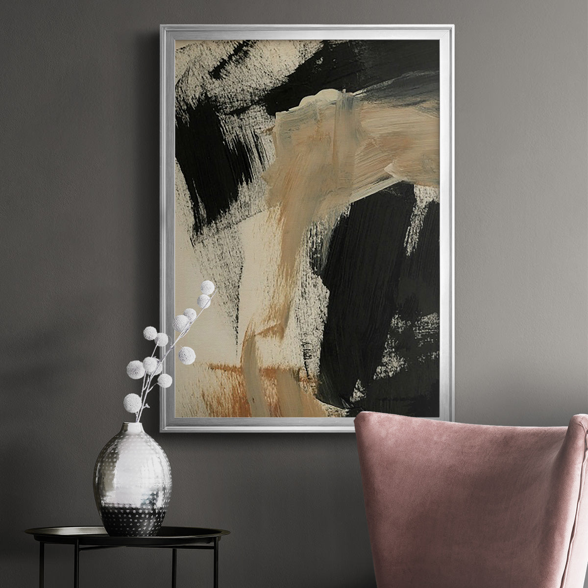 Baked Paintstrokes IV Premium Framed Print - Ready to Hang