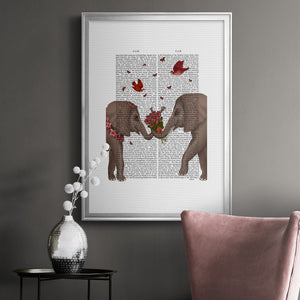 Elephant Bouquet, Portrait Premium Framed Print - Ready to Hang