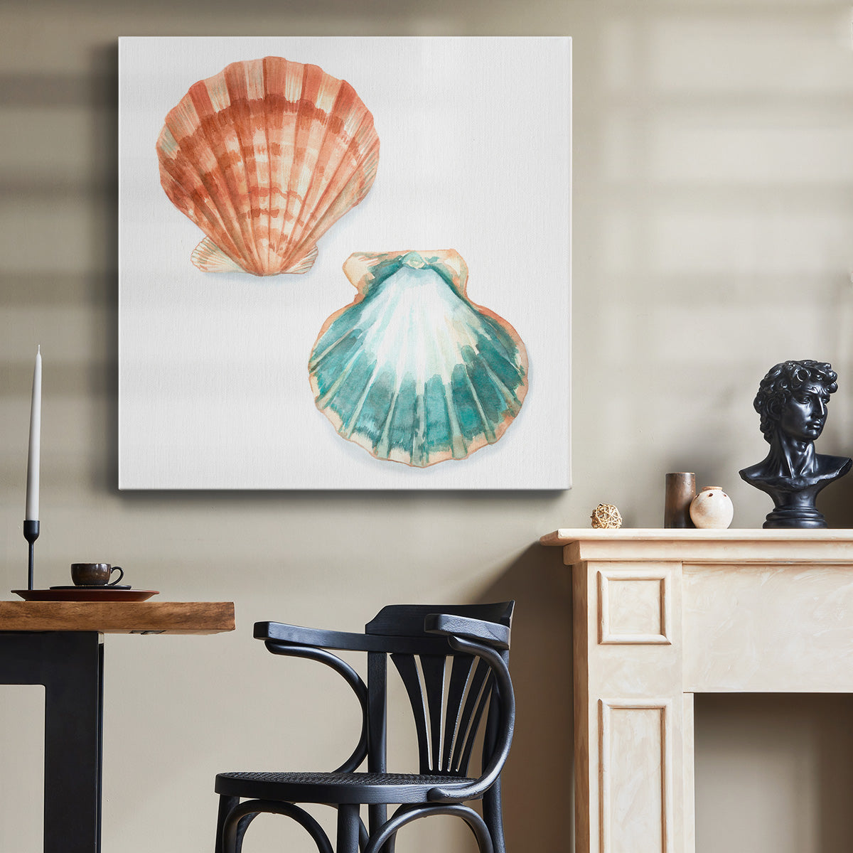Watercolor Shells I-Premium Gallery Wrapped Canvas - Ready to Hang