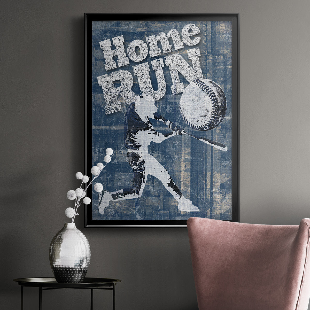 Home Run Hitter Premium Framed Print - Ready to Hang
