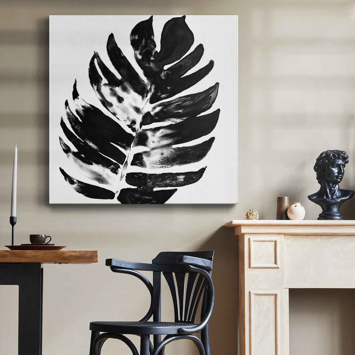 Monochrome Tropic VII-Premium Gallery Wrapped Canvas - Ready to Hang