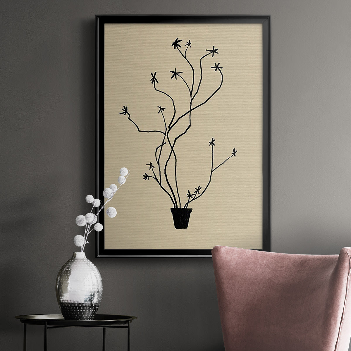 Spring Sprig Vase II Premium Framed Print - Ready to Hang