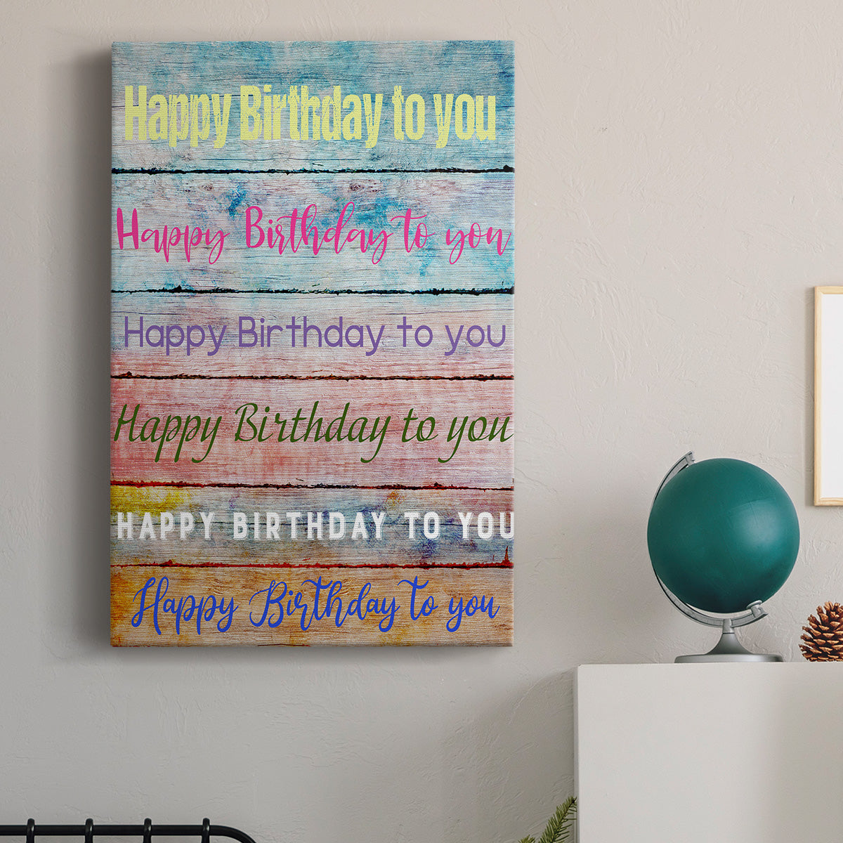 Birthday Song Premium Gallery Wrapped Canvas - Ready to Hang