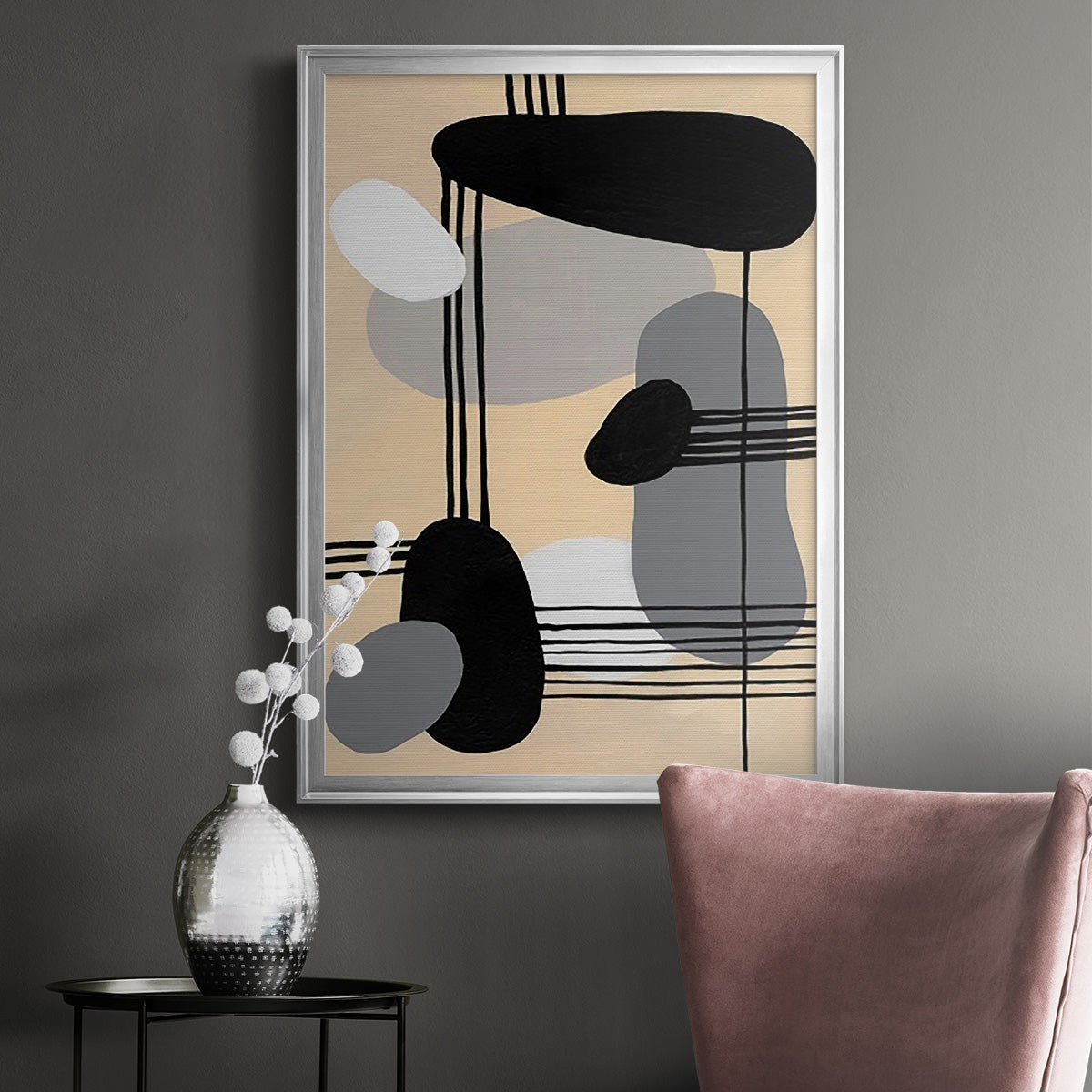 Interconnected Shapes II Premium Framed Print - Ready to Hang
