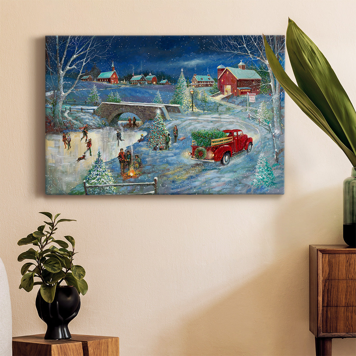 Warm Holiday Memories Premium Gallery Wrapped Canvas - Ready to Hang