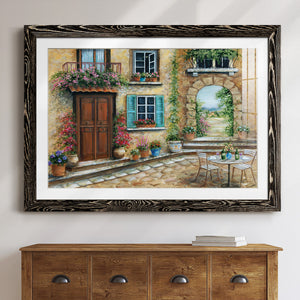 Tuscan Courtyard-Premium Framed Print - Ready to Hang