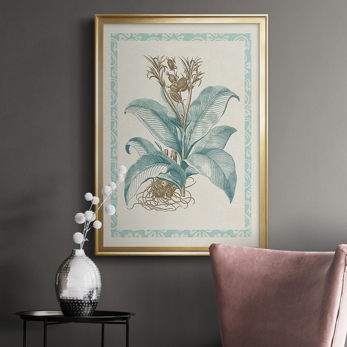 Willow Blue Besler III Premium Framed Print - Ready to Hang