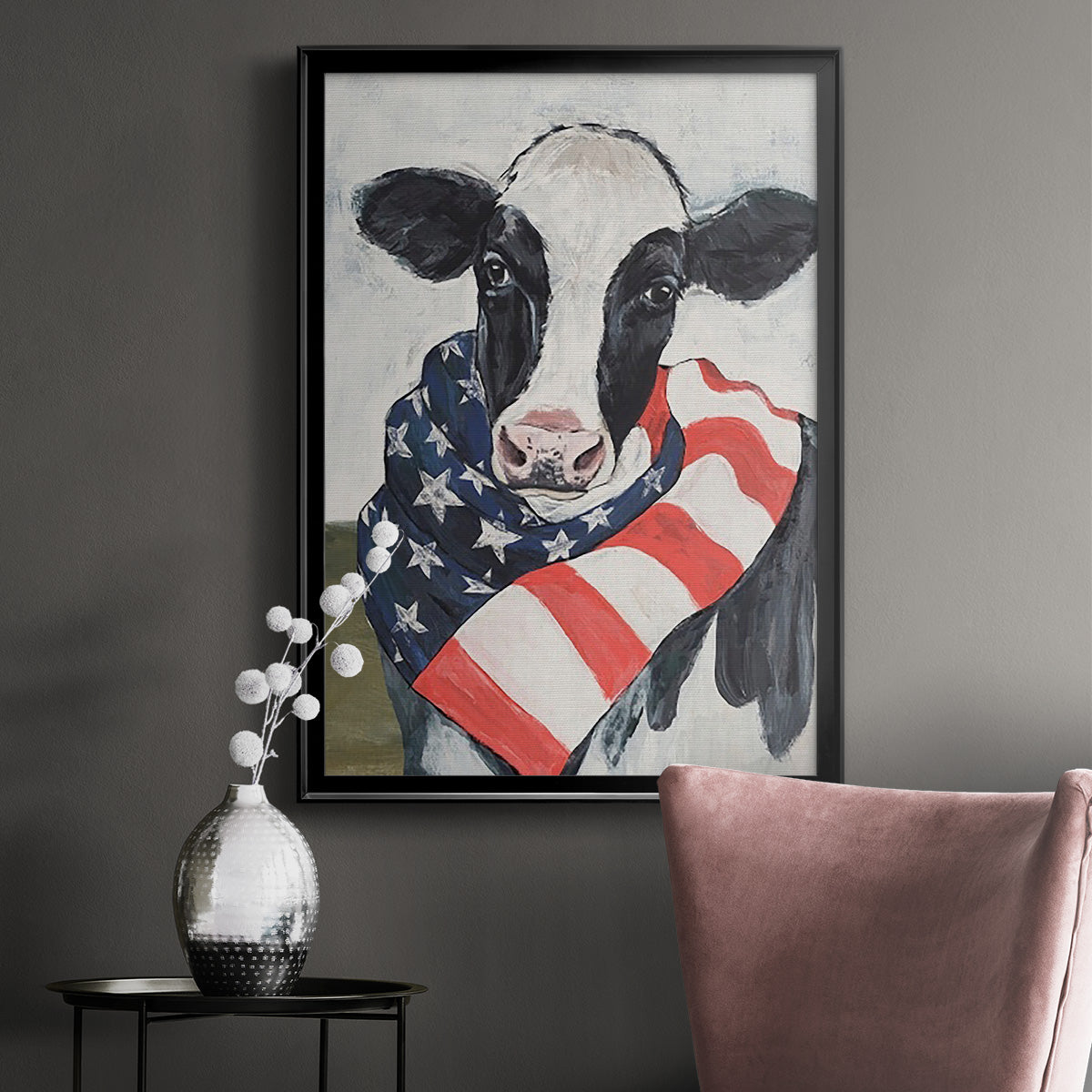 American Cow I Premium Framed Print - Ready to Hang