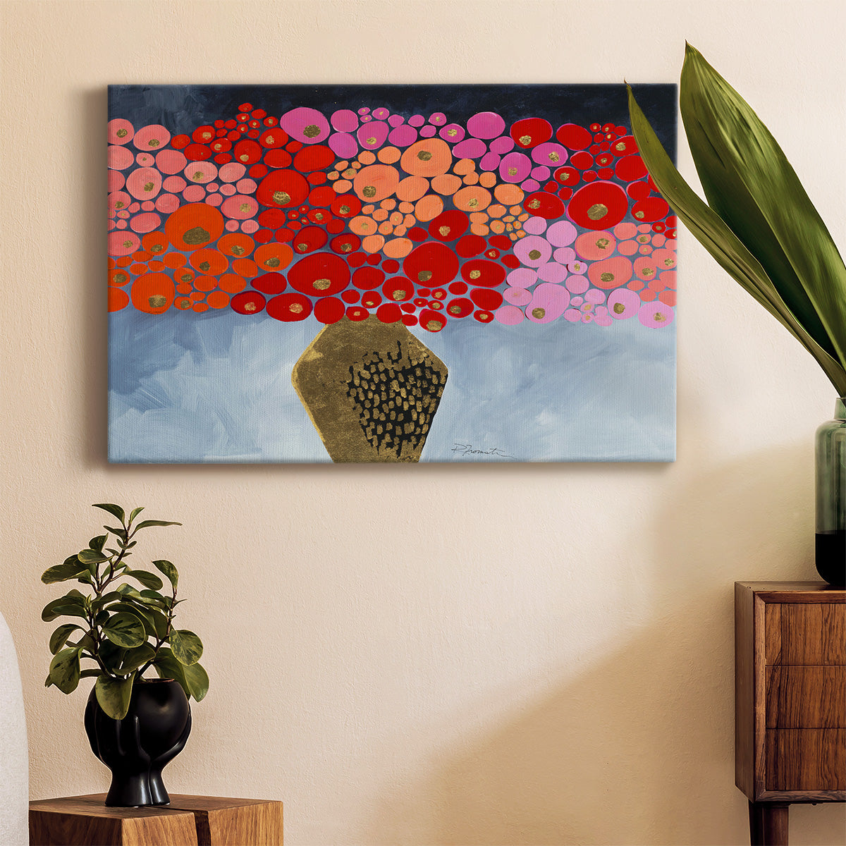 Red Poppies II Premium Gallery Wrapped Canvas - Ready to Hang