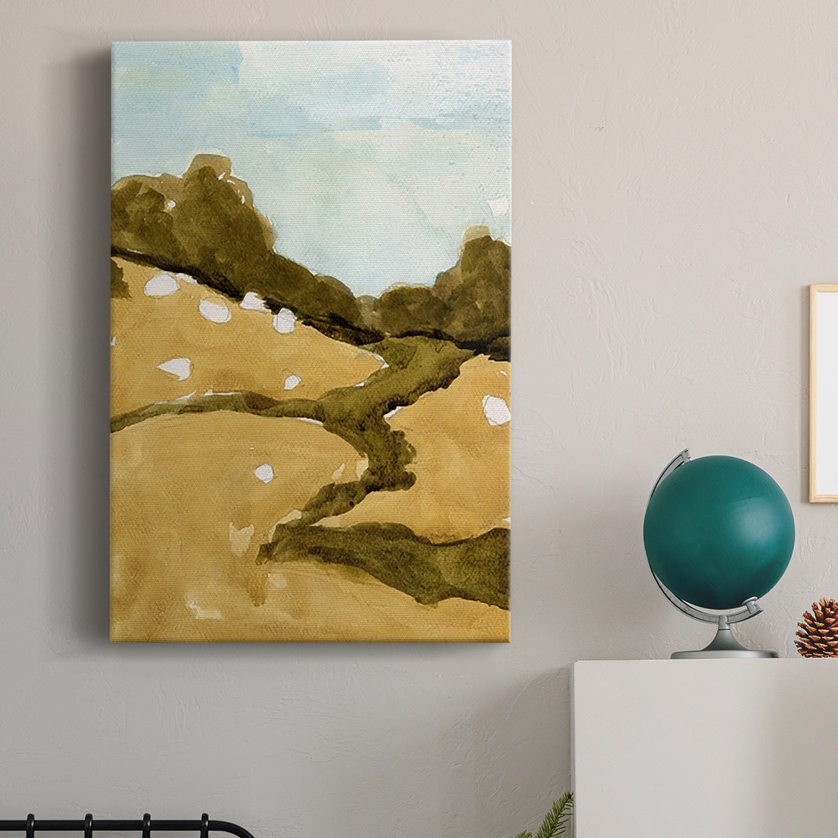 Scattered Sheep II Premium Gallery Wrapped Canvas - Ready to Hang
