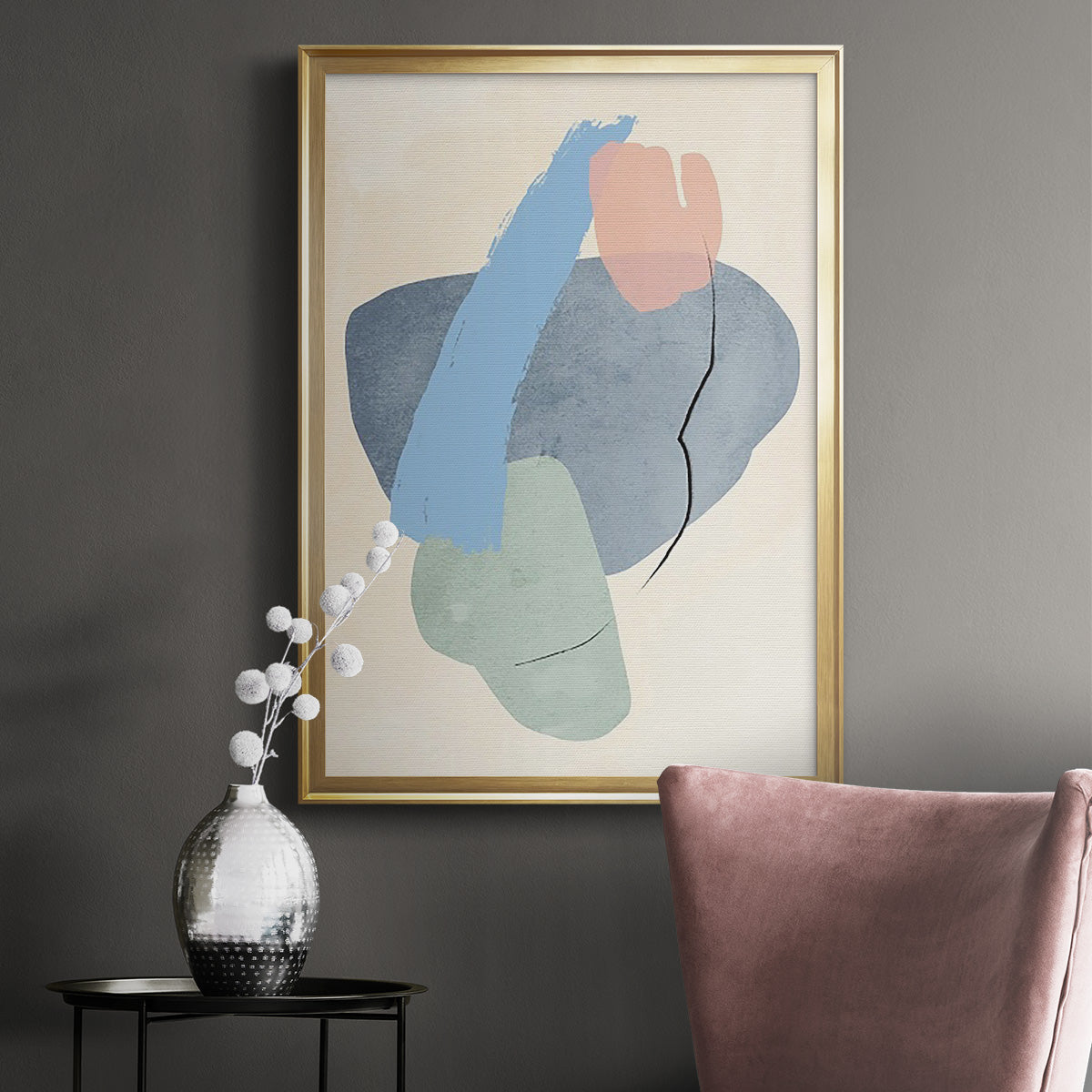 Pastel Assemblage I Premium Framed Print - Ready to Hang